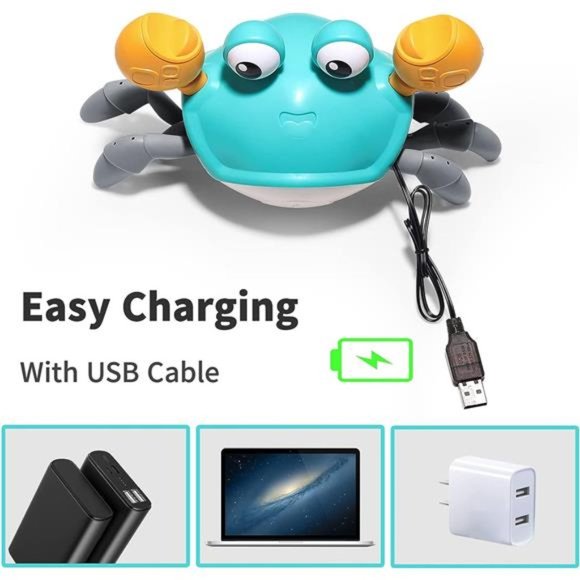 Escape Crawling Crab,Tummy Time Baby Toys,Sensing Interactive Walking DancingToy - Picture 5 of 6